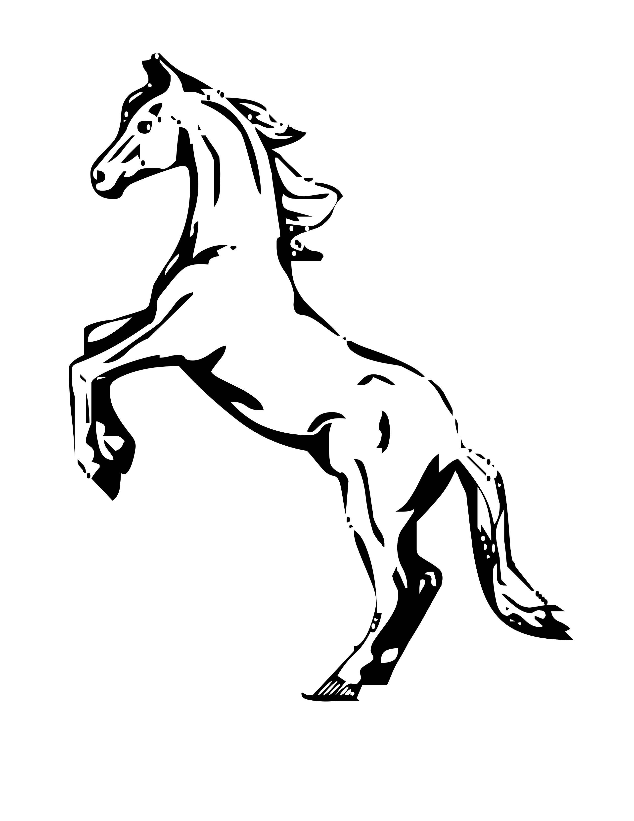 Раскраска: лошадь (Животные) #2190 - Бесплатные раскраски для печати