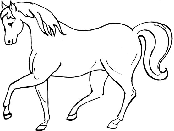 Раскраска: лошадь (Животные) #2195 - Бесплатные раскраски для печати