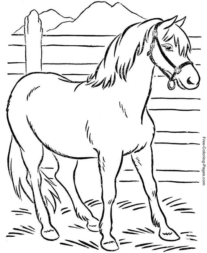 Раскраска: лошадь (Животные) #2197 - Бесплатные раскраски для печати