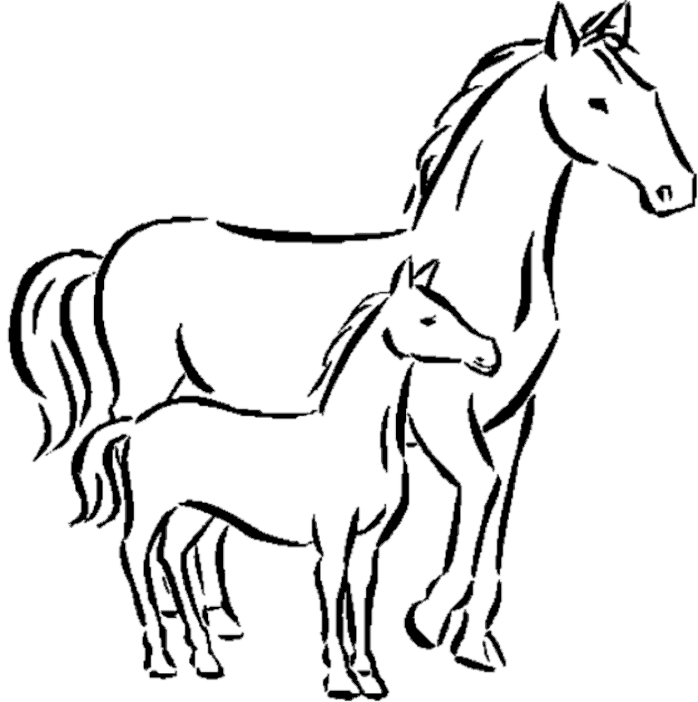 Раскраска: лошадь (Животные) #2208 - Бесплатные раскраски для печати