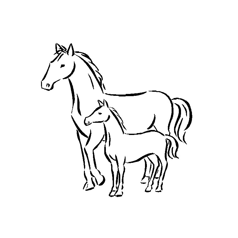 Раскраска: лошадь (Животные) #2218 - Бесплатные раскраски для печати