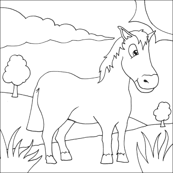 Раскраска: лошадь (Животные) #2220 - Бесплатные раскраски для печати