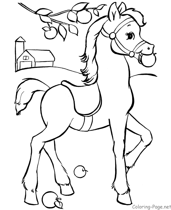 Раскраска: лошадь (Животные) #2225 - Бесплатные раскраски для печати