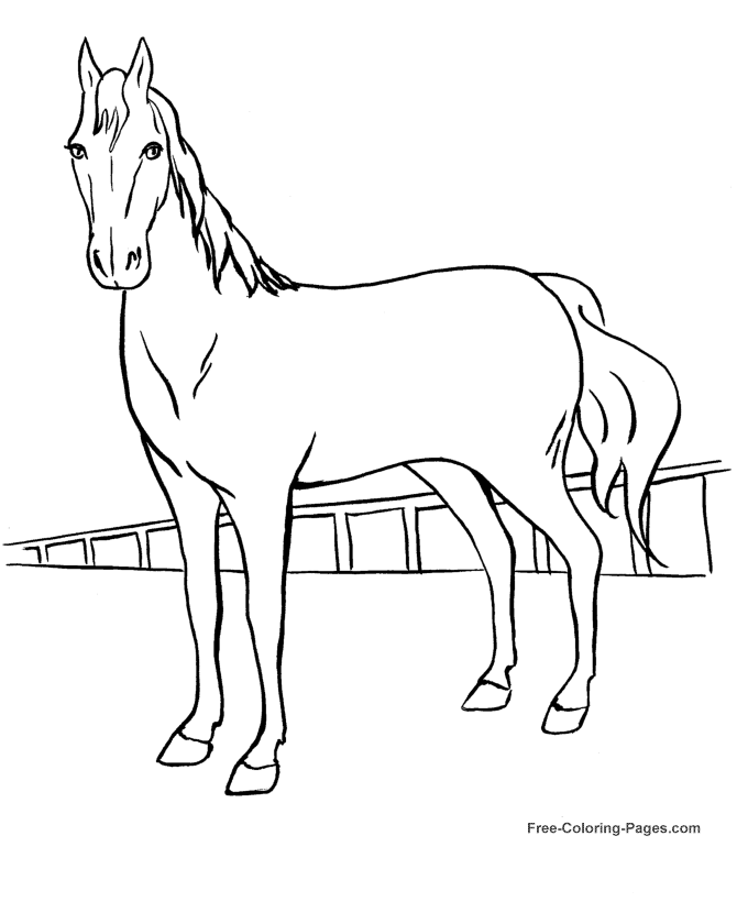 Раскраска: лошадь (Животные) #2231 - Бесплатные раскраски для печати