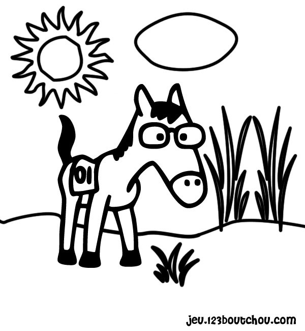 Раскраска: лошадь (Животные) #2359 - Бесплатные раскраски для печати
