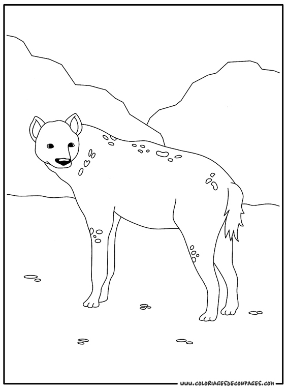 Раскраска: гиена (Животные) #19635 - Бесплатные раскраски для печати