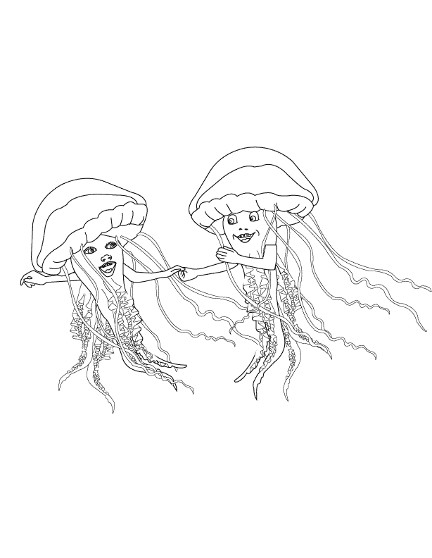 Раскраска: медуза (Животные) #20467 - Бесплатные раскраски для печати