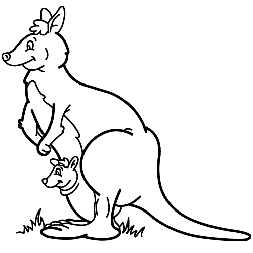 Раскраска: кенгуру (Животные) #9115 - Бесплатные раскраски для печати