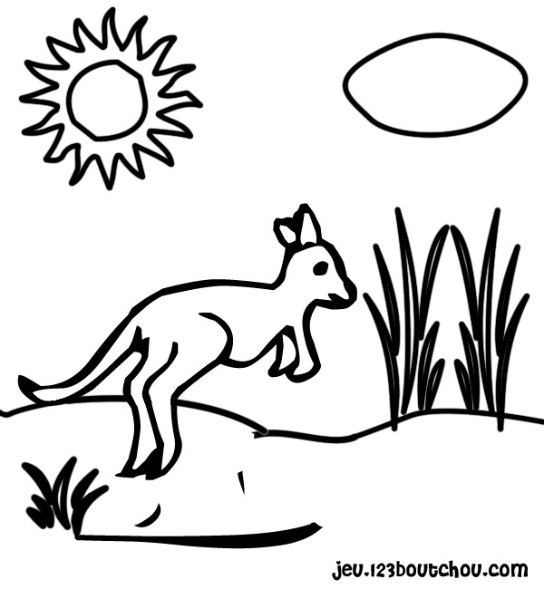Раскраска: кенгуру (Животные) #9127 - Бесплатные раскраски для печати