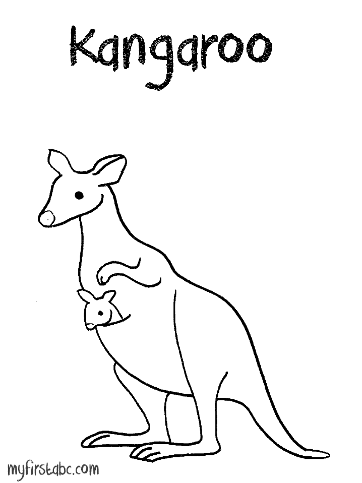 Раскраска: кенгуру (Животные) #9143 - Бесплатные раскраски для печати