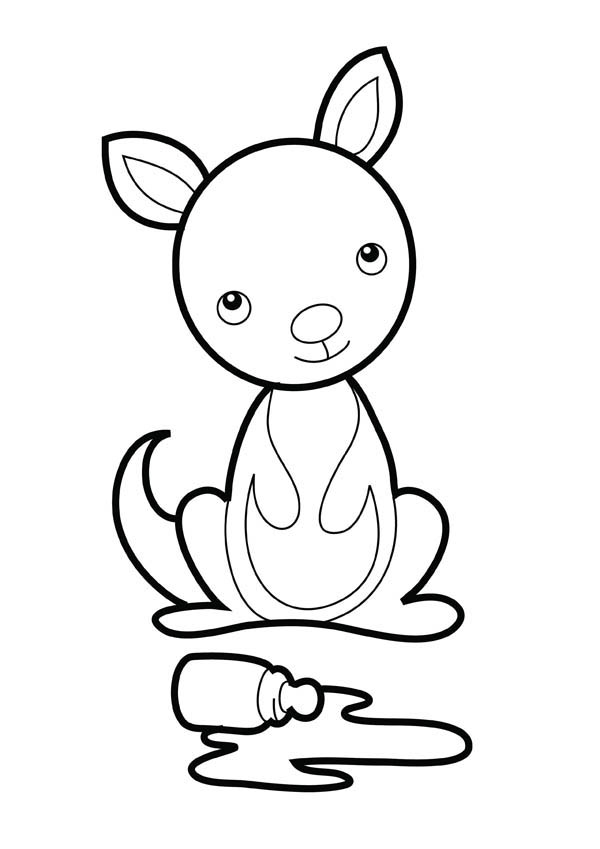 Раскраска: кенгуру (Животные) #9205 - Бесплатные раскраски для печати