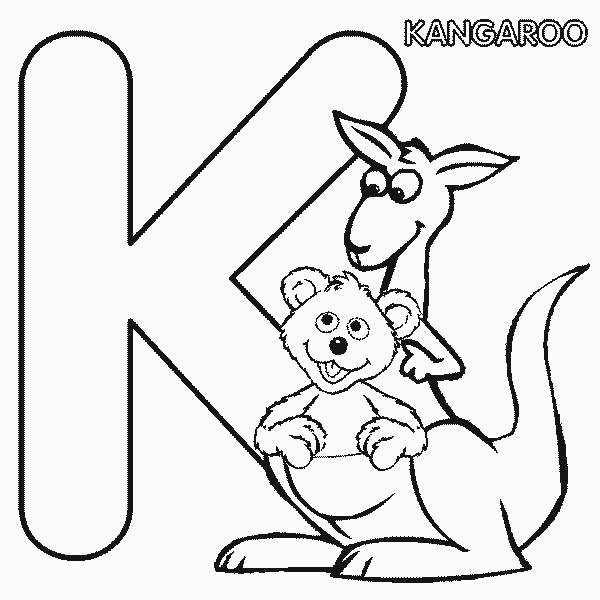 Раскраска: кенгуру (Животные) #9212 - Бесплатные раскраски для печати