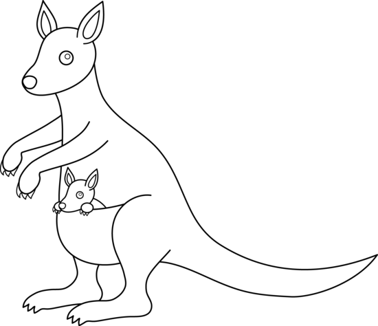 Раскраска: кенгуру (Животные) #9219 - Бесплатные раскраски для печати