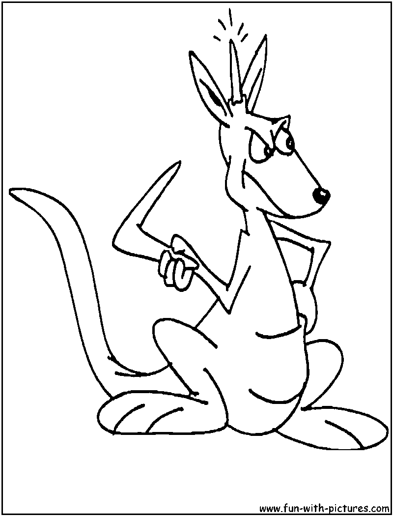 Раскраска: кенгуру (Животные) #9220 - Бесплатные раскраски для печати