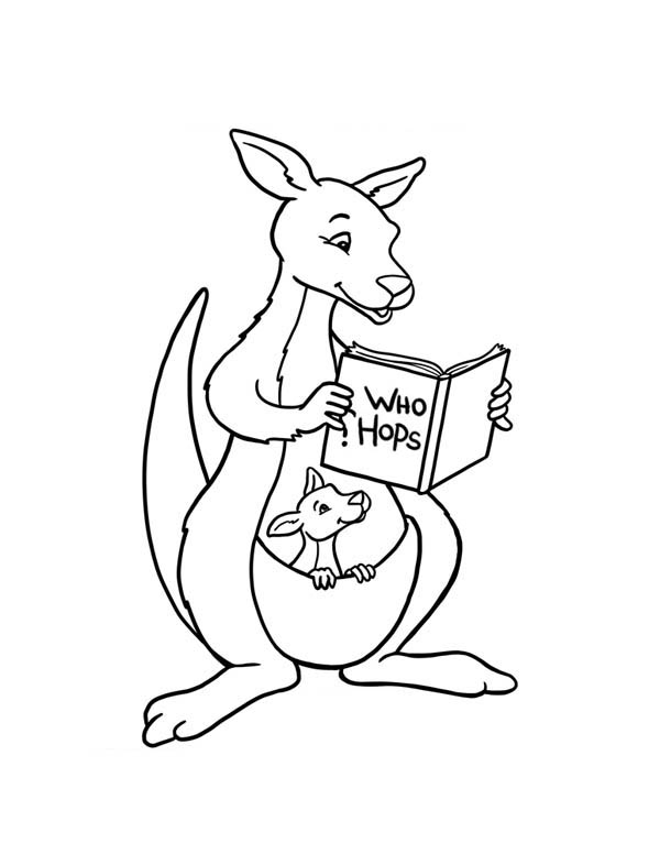 Раскраска: кенгуру (Животные) #9255 - Бесплатные раскраски для печати