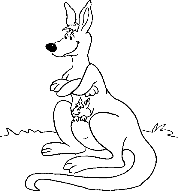 Раскраска: кенгуру (Животные) #9269 - Бесплатные раскраски для печати