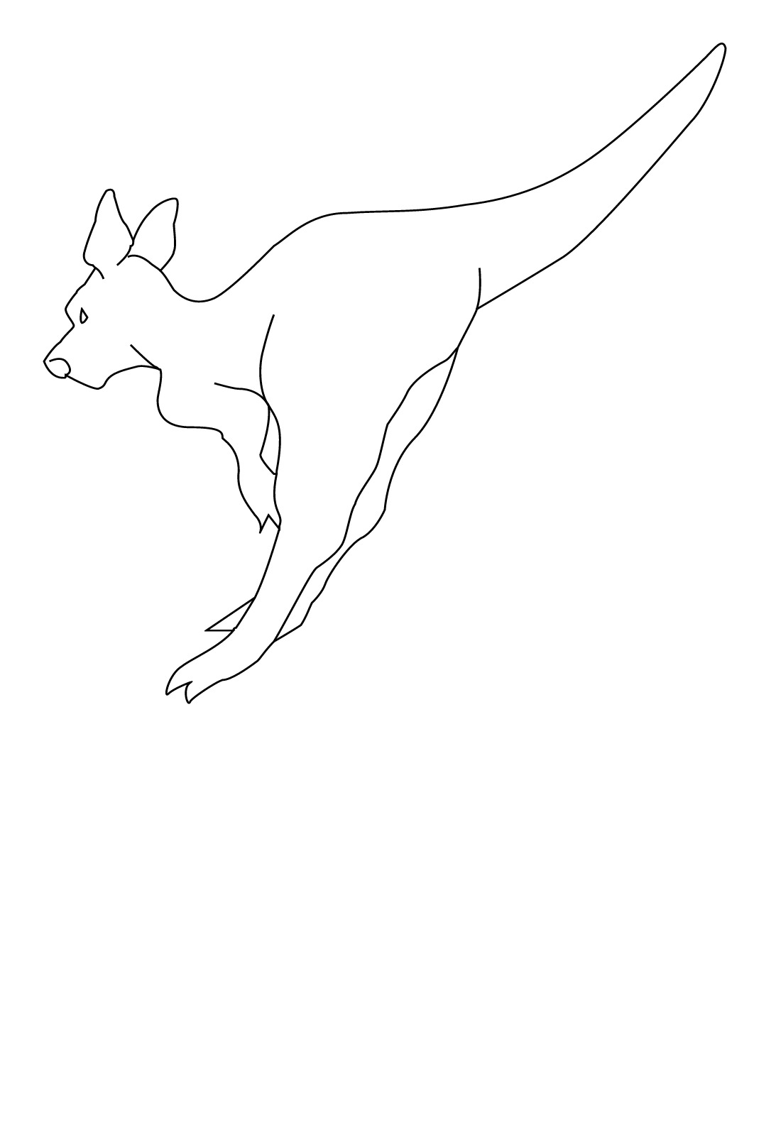 Раскраска: кенгуру (Животные) #9287 - Бесплатные раскраски для печати