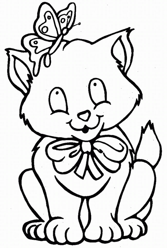 Раскраска: котенок (Животные) #18023 - Бесплатные раскраски для печати