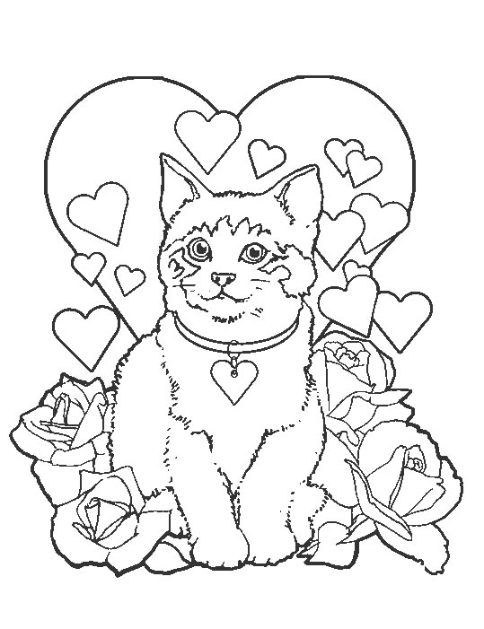 Раскраска: котенок (Животные) #18024 - Бесплатные раскраски для печати