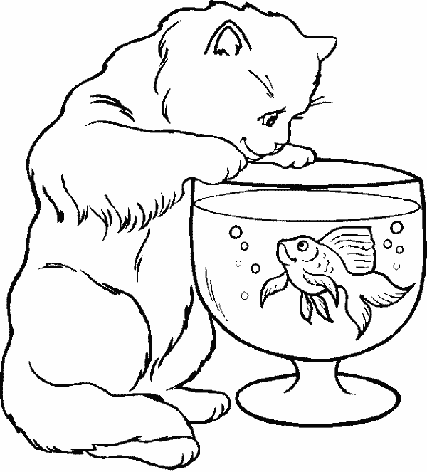 Раскраска: котенок (Животные) #18028 - Бесплатные раскраски для печати
