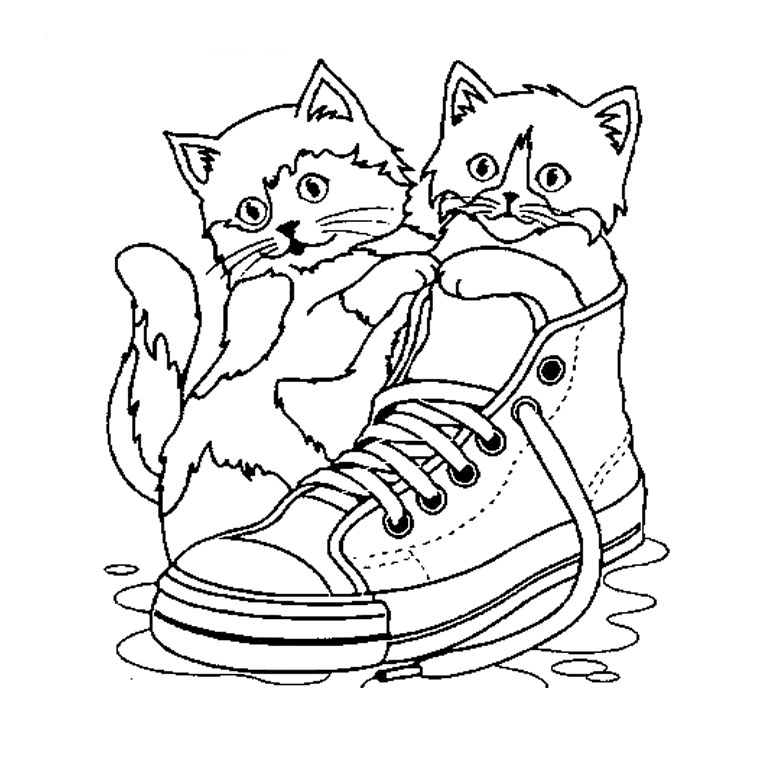 Раскраска: котенок (Животные) #18035 - Бесплатные раскраски для печати
