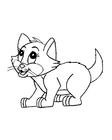 Раскраска: котенок (Животные) #18044 - Бесплатные раскраски для печати