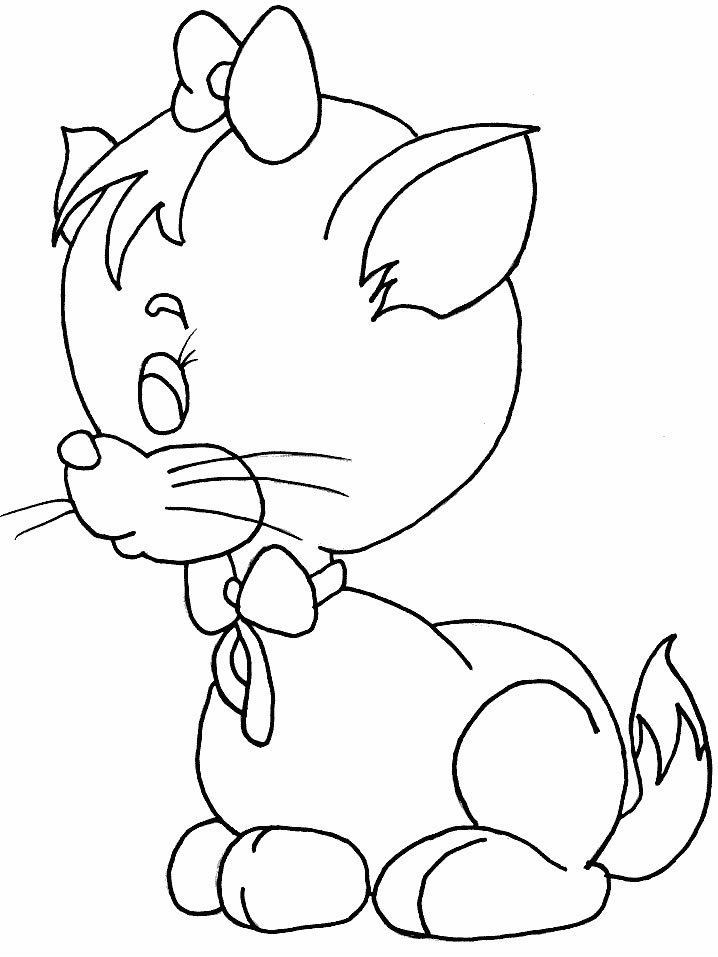 Раскраска: котенок (Животные) #18052 - Бесплатные раскраски для печати