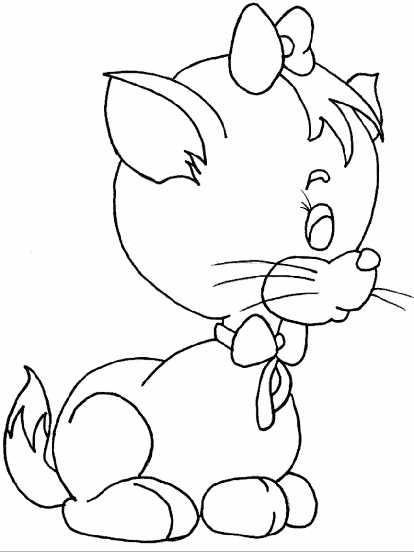 Раскраска: котенок (Животные) #18055 - Бесплатные раскраски для печати