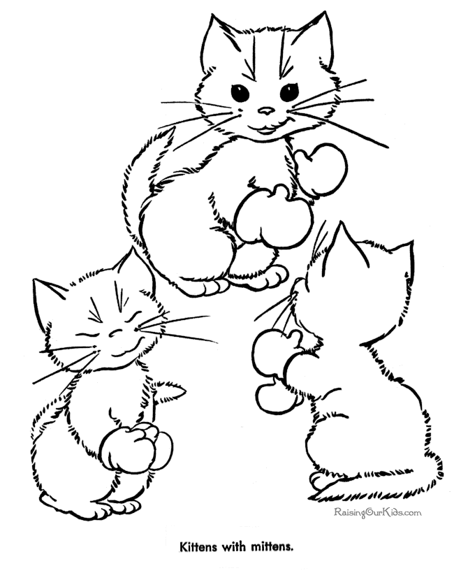 Раскраска: котенок (Животные) #18061 - Бесплатные раскраски для печати