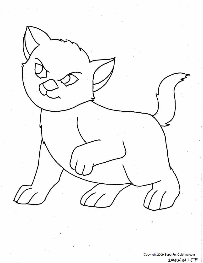 Раскраска: котенок (Животные) #18069 - Бесплатные раскраски для печати