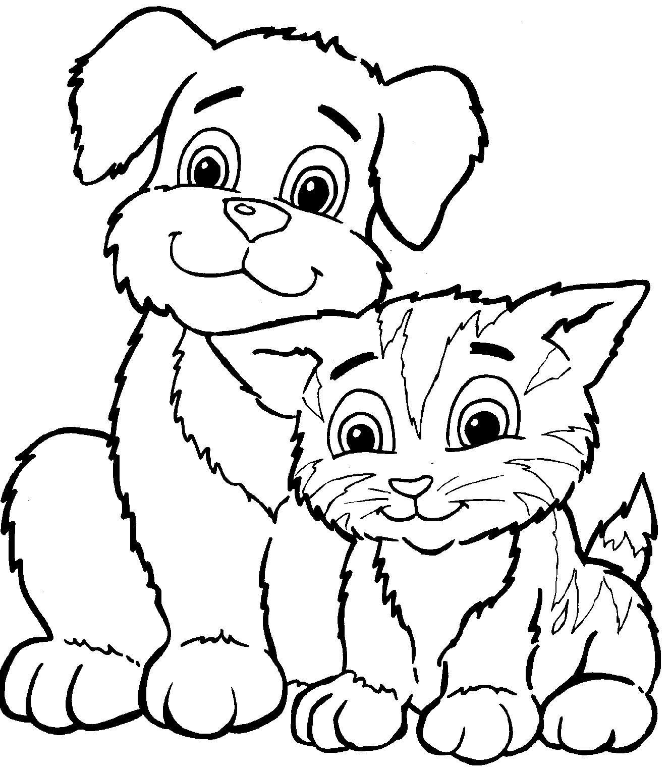 Раскраска: котенок (Животные) #18080 - Бесплатные раскраски для печати