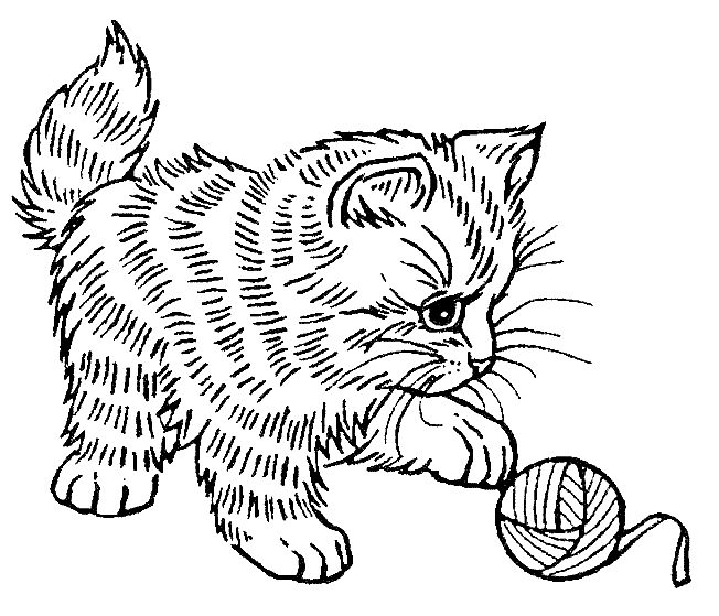 Раскраска: котенок (Животные) #18086 - Бесплатные раскраски для печати