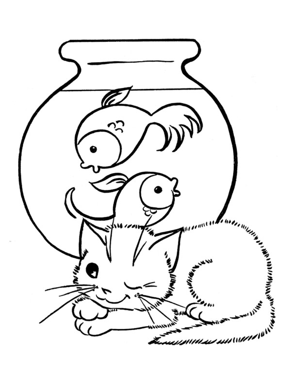 Раскраска: котенок (Животные) #18093 - Бесплатные раскраски для печати