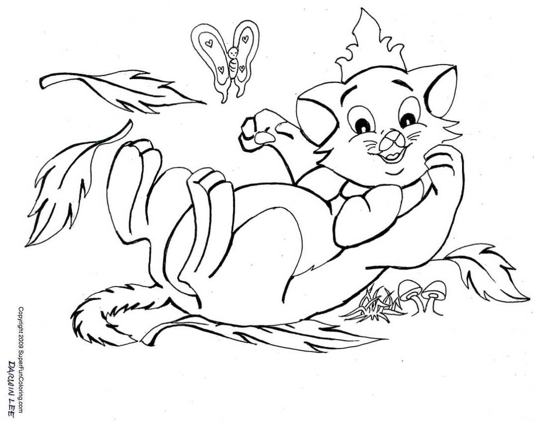 Раскраска: котенок (Животные) #18117 - Бесплатные раскраски для печати