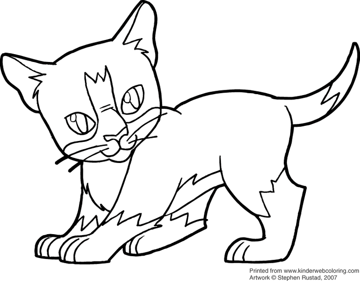 Раскраска: котенок (Животные) #18173 - Бесплатные раскраски для печати