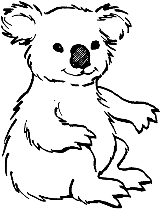 Раскраска: коала (Животные) #9312 - Бесплатные раскраски для печати