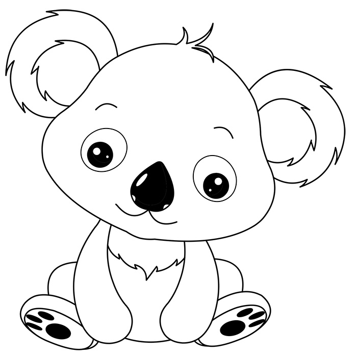 Раскраска: коала (Животные) #9346 - Бесплатные раскраски для печати