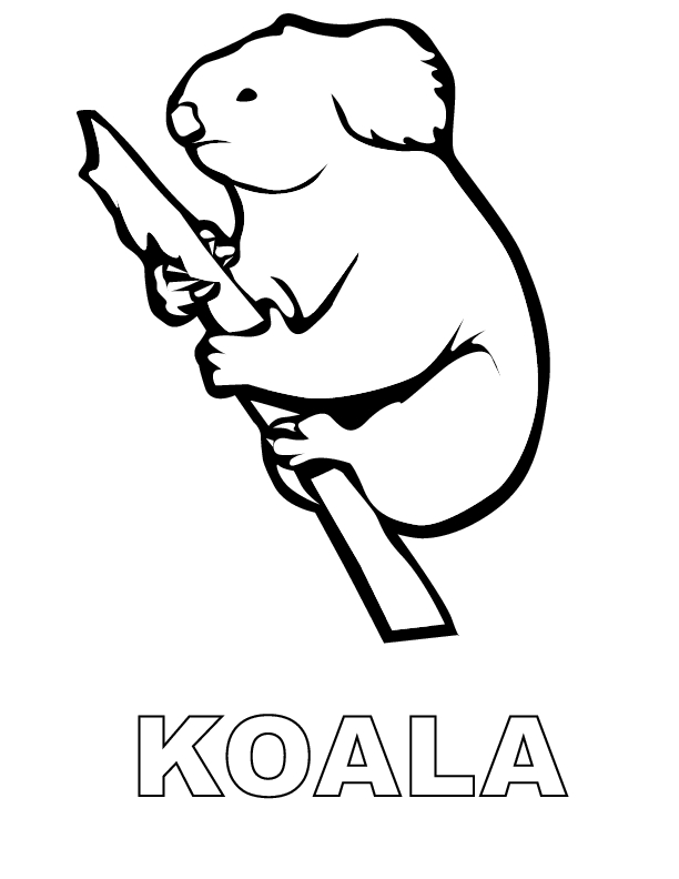 Раскраска: коала (Животные) #9352 - Бесплатные раскраски для печати