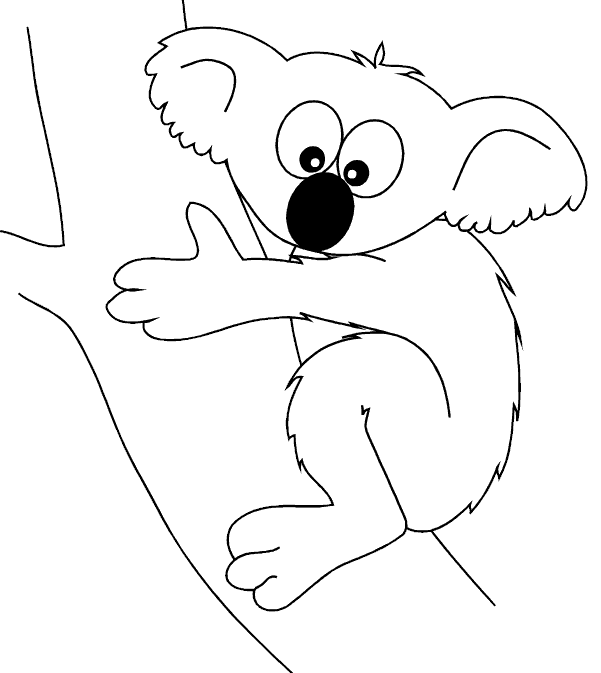 Раскраска: коала (Животные) #9358 - Бесплатные раскраски для печати