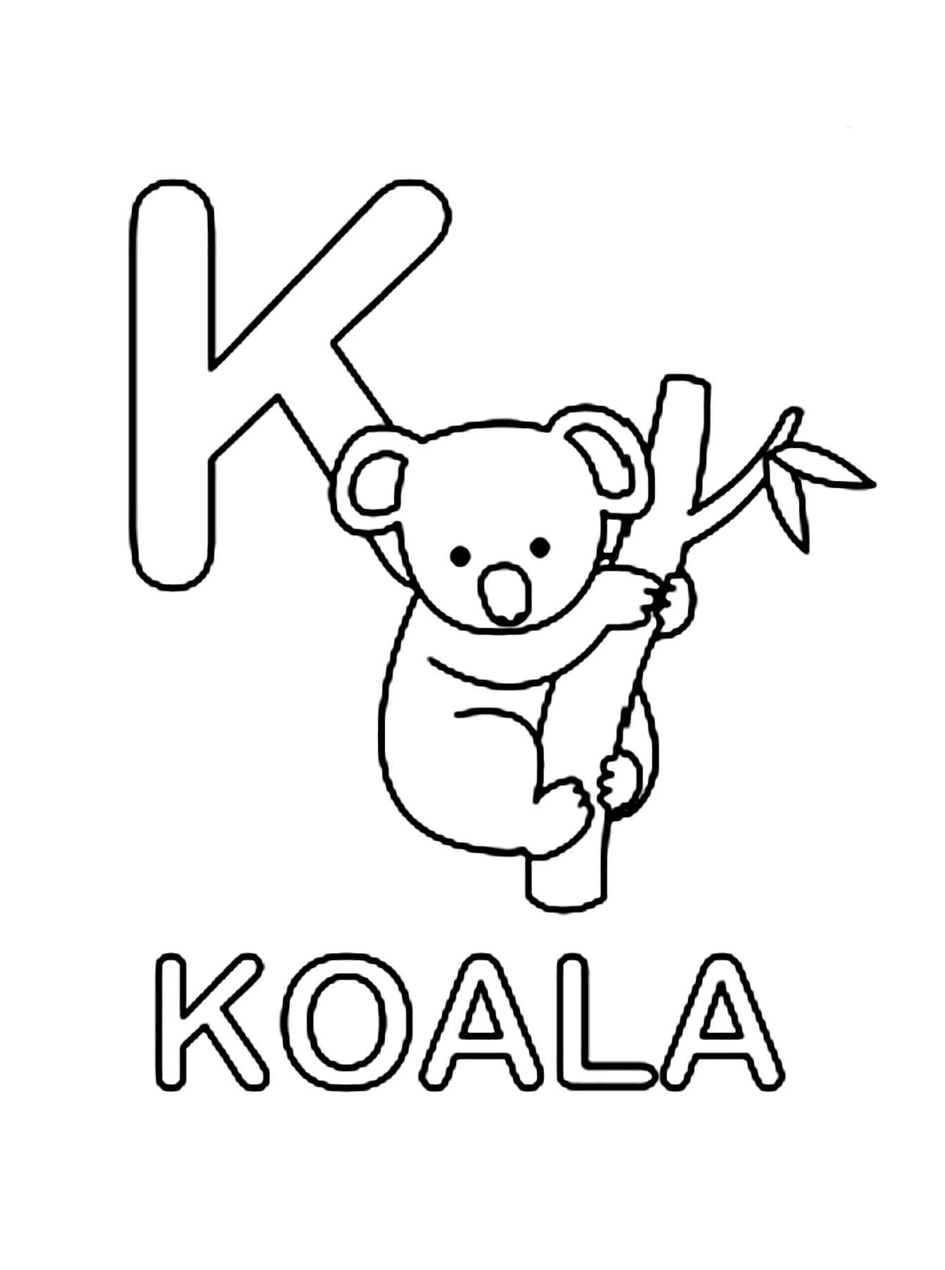 Раскраска: коала (Животные) #9360 - Бесплатные раскраски для печати