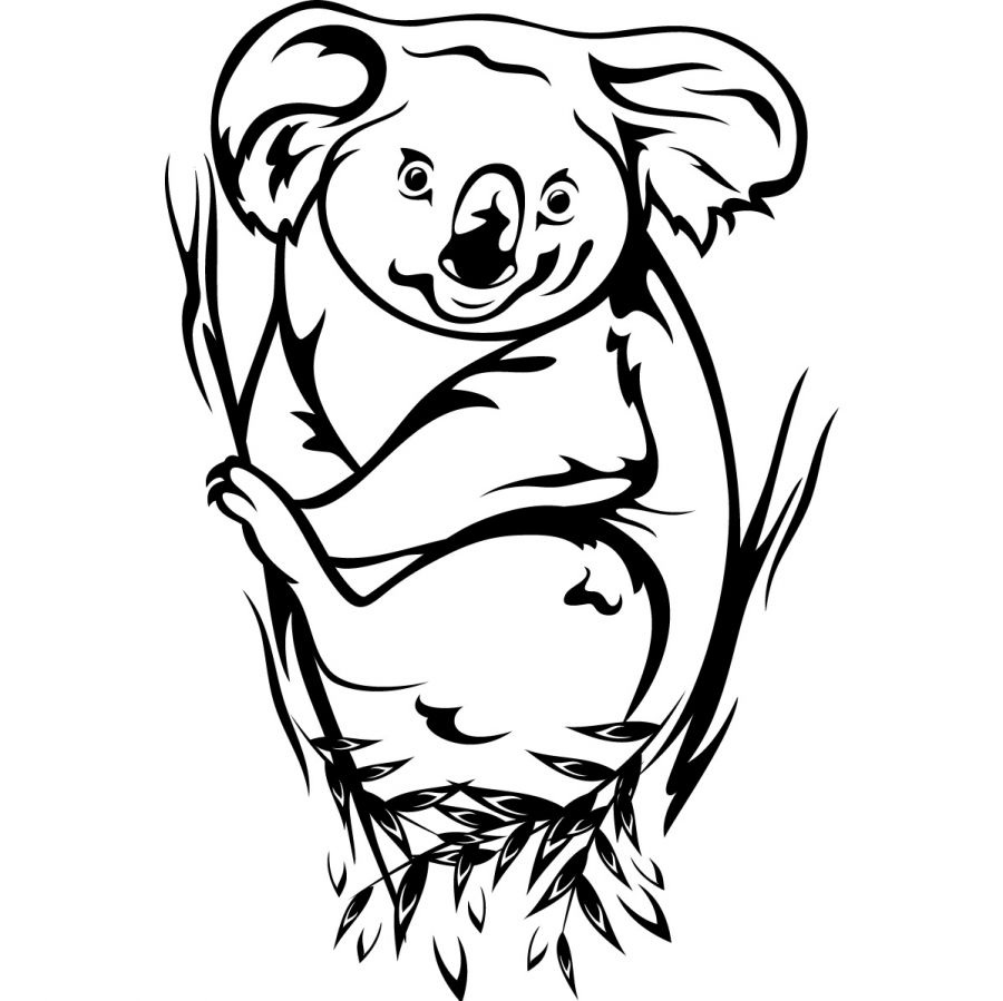 Раскраска: коала (Животные) #9373 - Бесплатные раскраски для печати