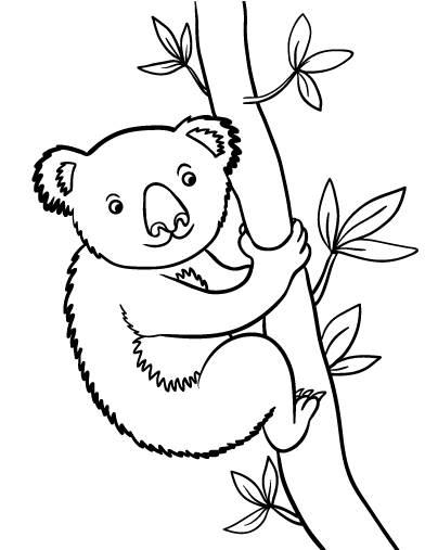 Раскраска: коала (Животные) #9398 - Бесплатные раскраски для печати