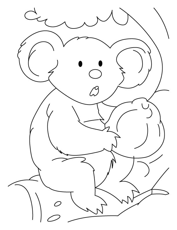Раскраска: коала (Животные) #9411 - Бесплатные раскраски для печати
