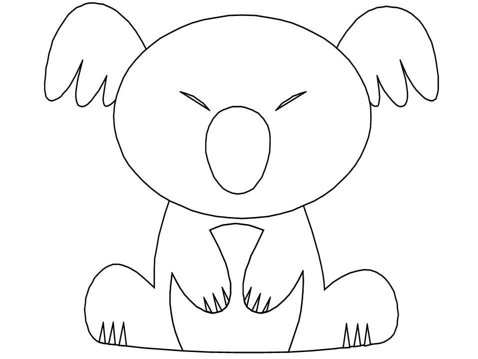 Раскраска: коала (Животные) #9423 - Бесплатные раскраски для печати
