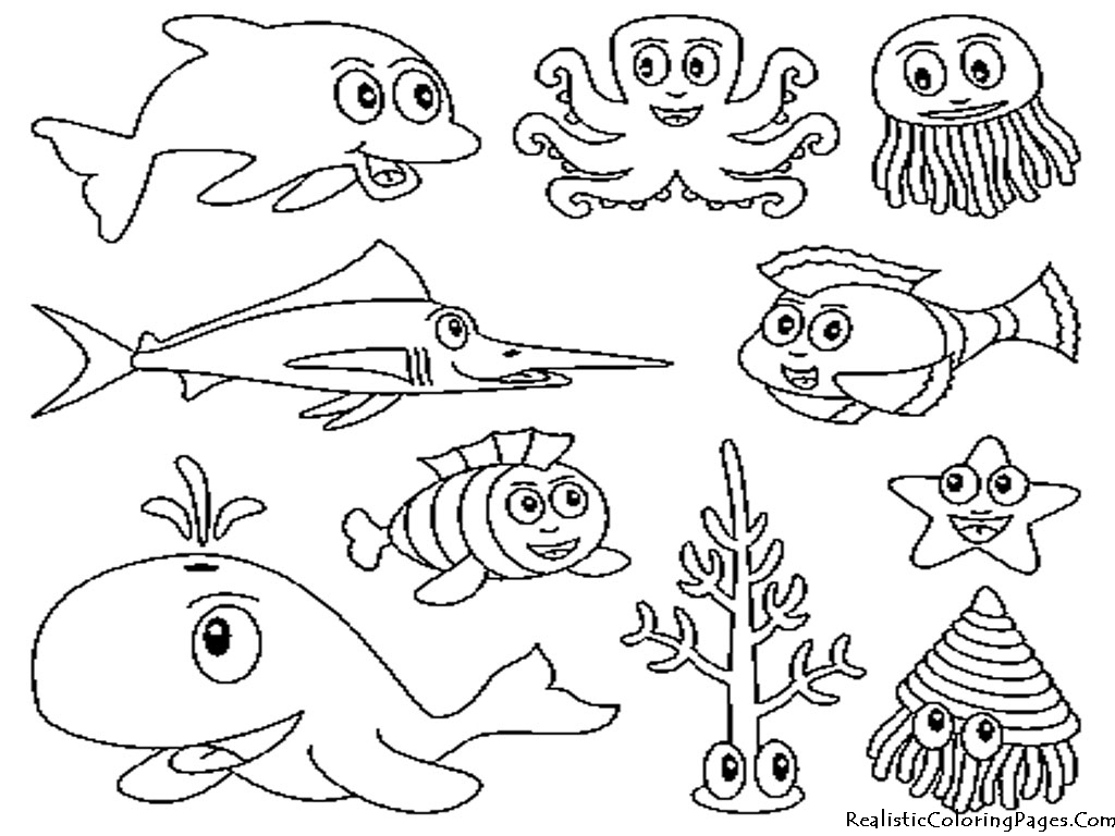 Раскраска: Морские животные (Животные) #22071 - Бесплатные раскраски для печати