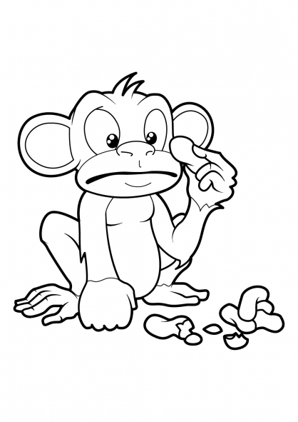 Раскраска: обезьяна (Животные) #14157 - Бесплатные раскраски для печати