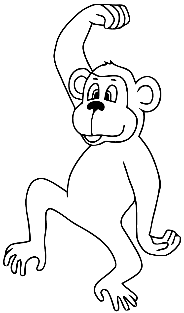 Раскраска: обезьяна (Животные) #14164 - Бесплатные раскраски для печати