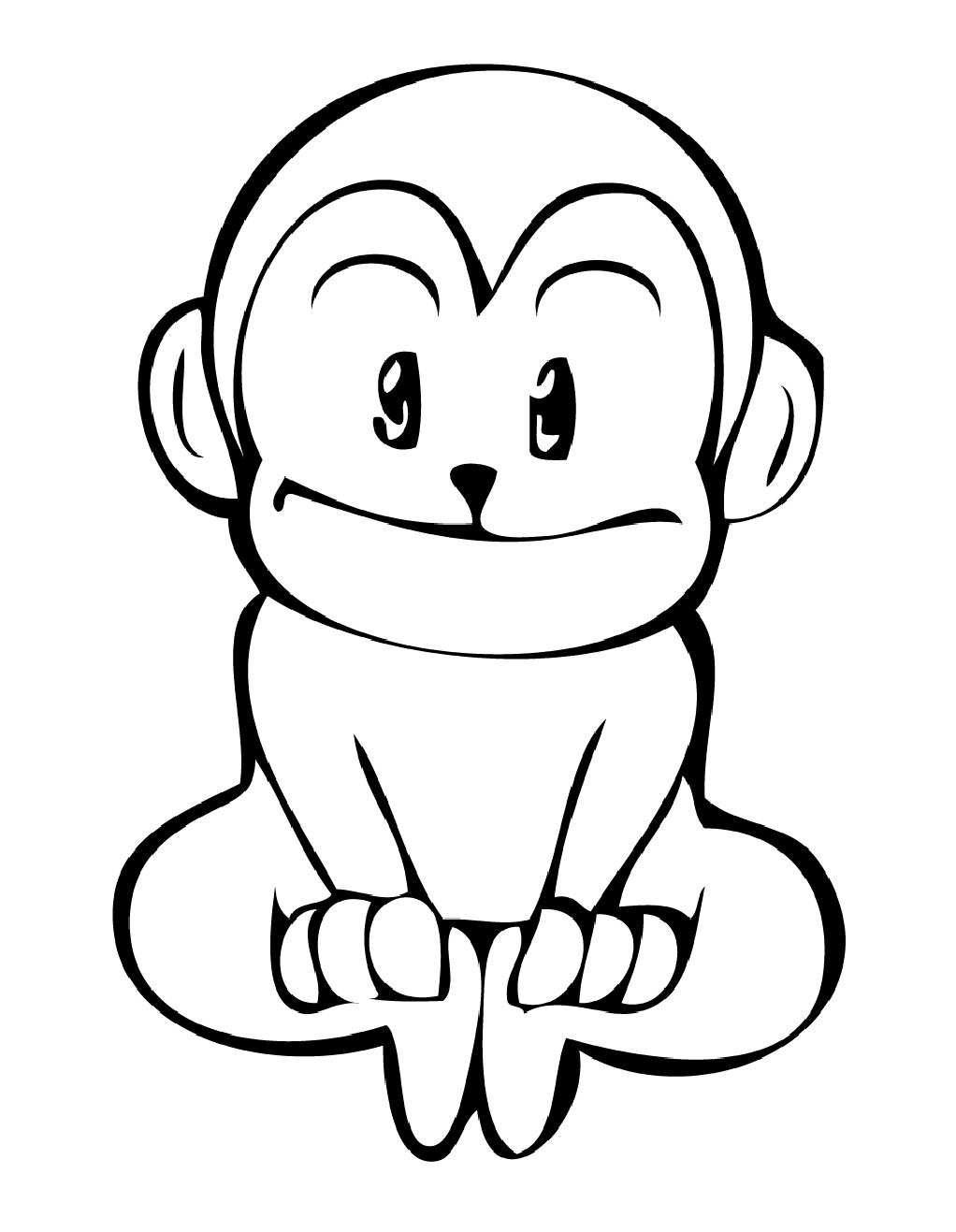 Раскраска: обезьяна (Животные) #14253 - Бесплатные раскраски для печати