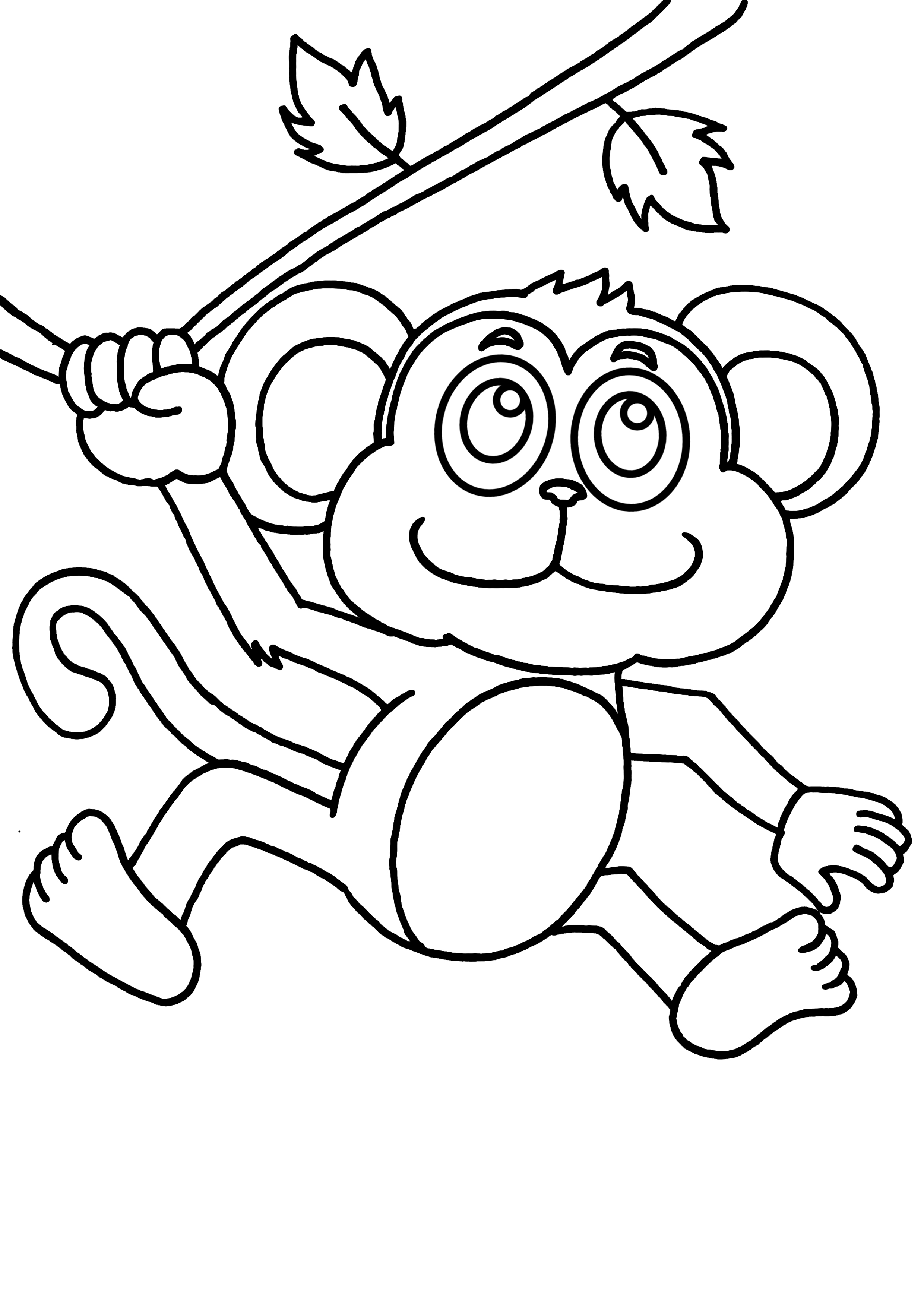 Раскраска: обезьяна (Животные) #14264 - Бесплатные раскраски для печати