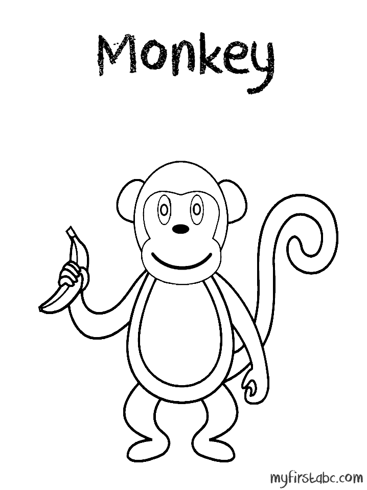 Раскраска: обезьяна (Животные) #14322 - Бесплатные раскраски для печати
